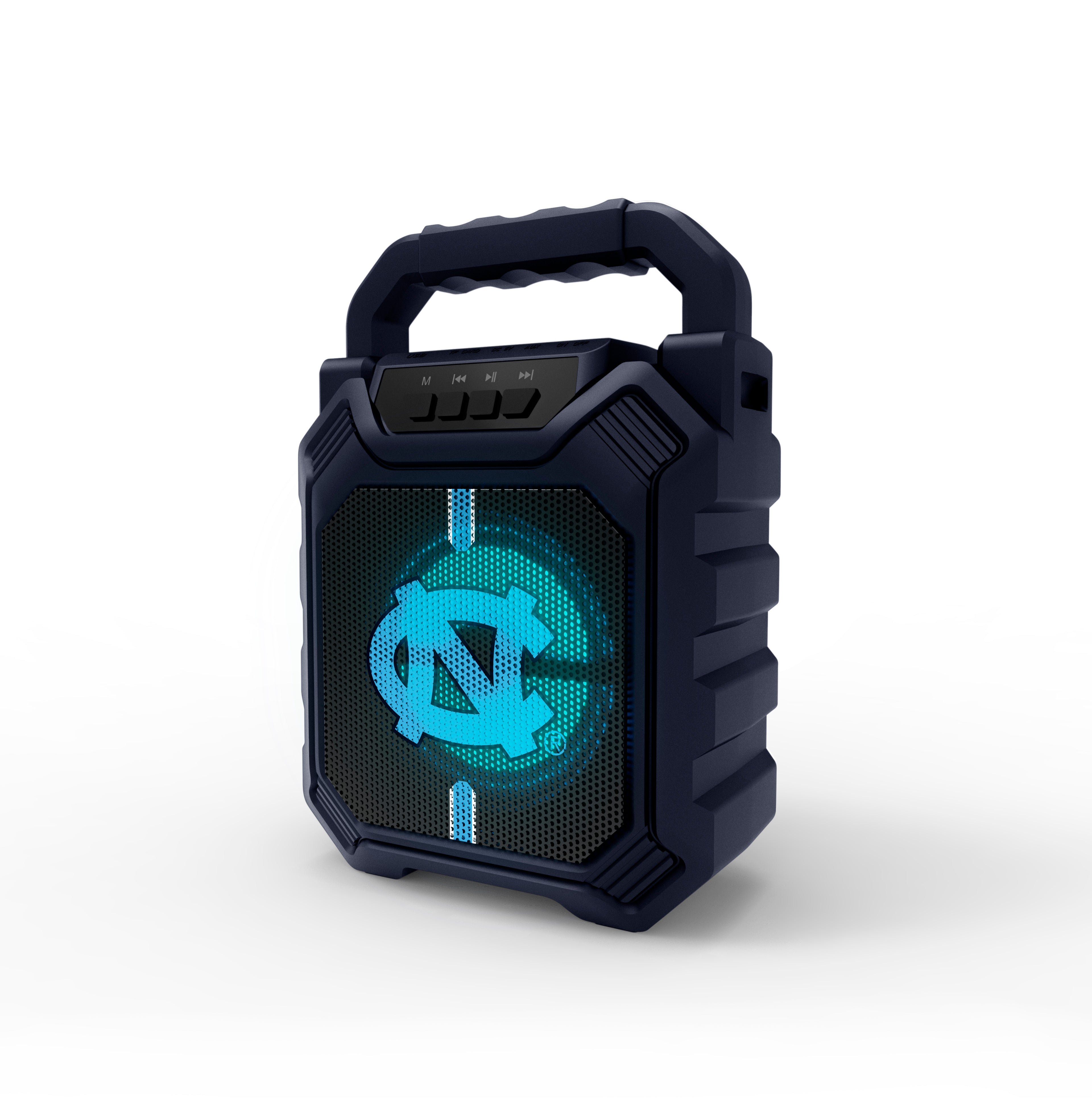 North Carolina Tar Heels NCAA Syncable Bluetooth Wireless Speaker with LED Lights & FM Radio