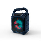 Ole Miss Rebels NCAA Syncable Bluetooth Wireless Speaker with LED Lights & FM Radio