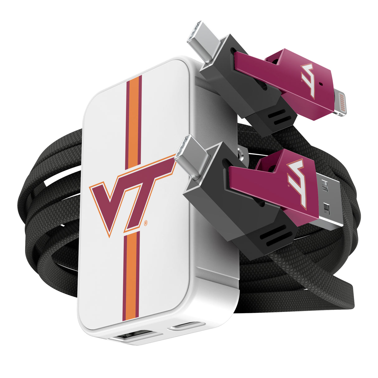 SOAR Collegiate Slim Wall Charger and 4 in 1 Multi Charging Cable