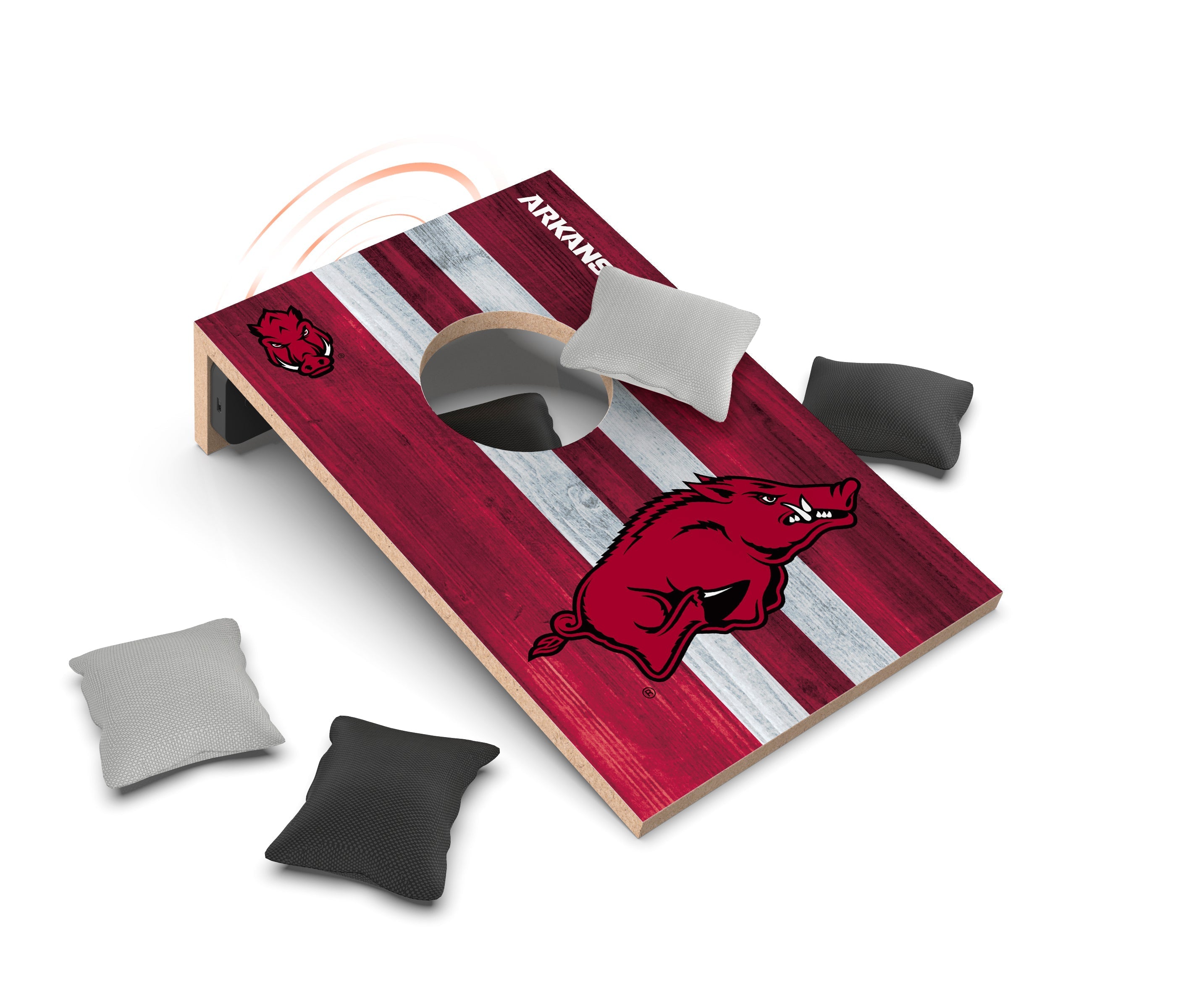 Arkansas Razorbacks NCAA Cornhole Game + Bluetooth Speaker