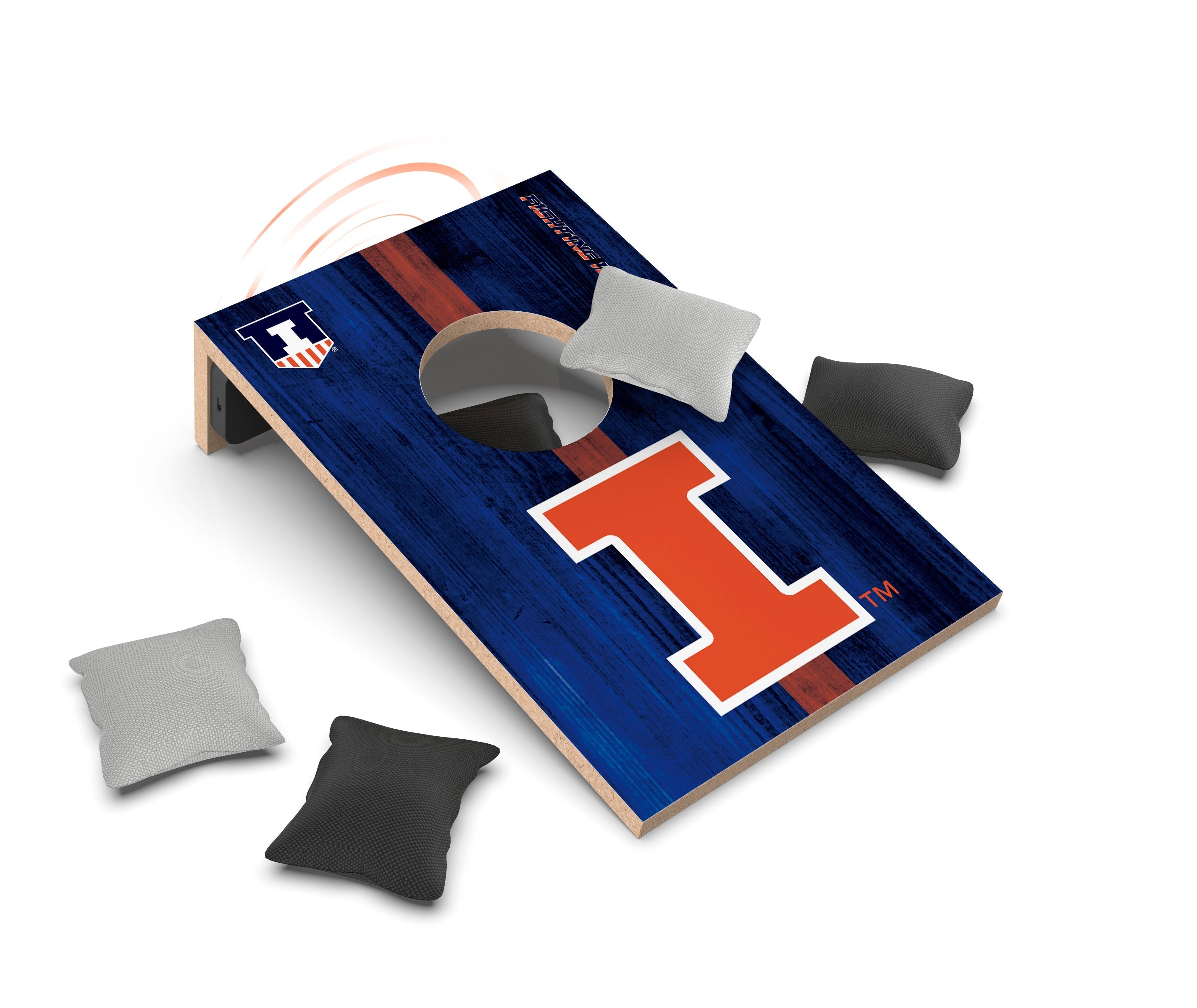 Illinois Fighting Illini NCAA Cornhole Game + Bluetooth Speaker