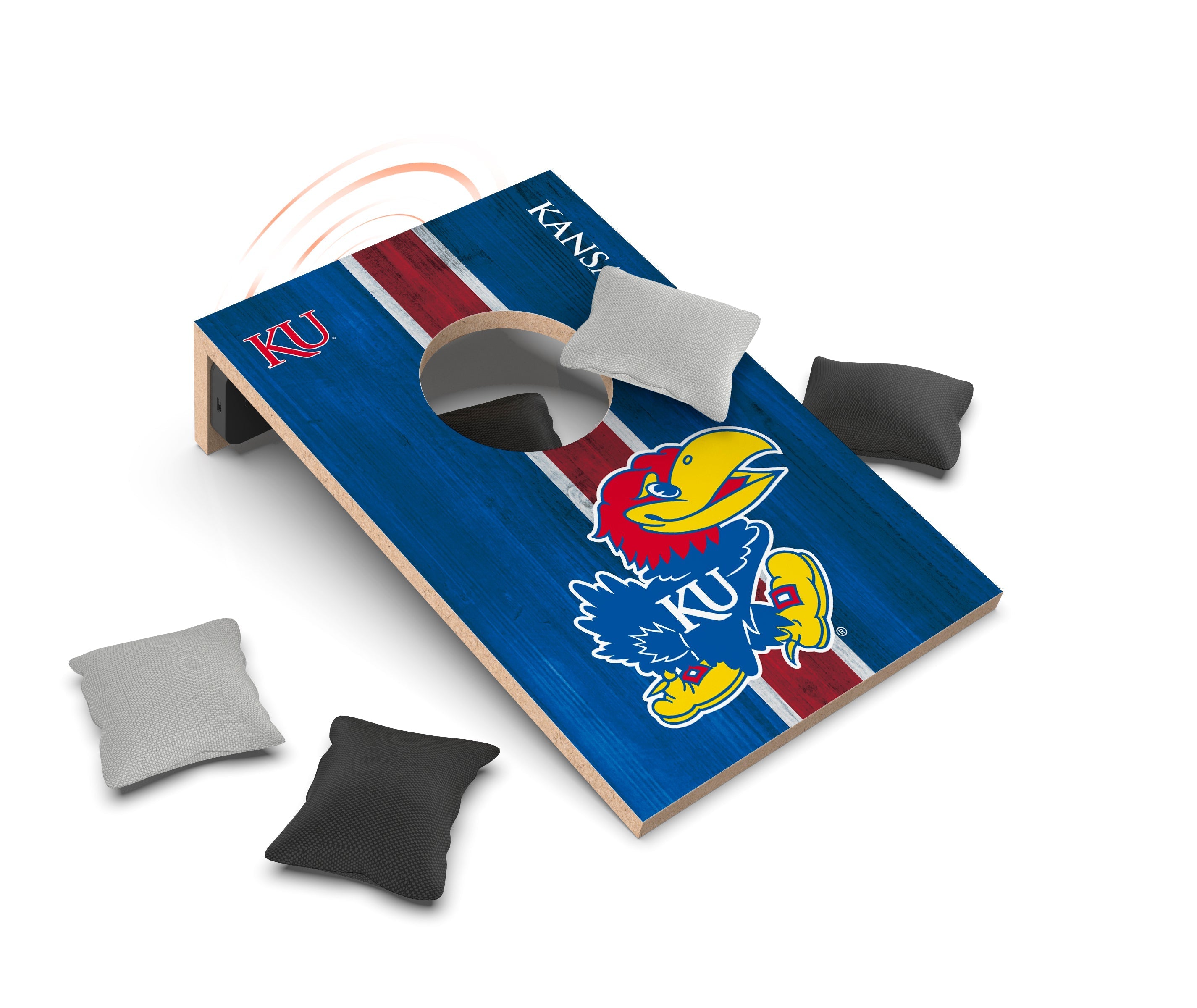 Kansas Jayhawks NCAA Cornhole Game + Bluetooth Speaker