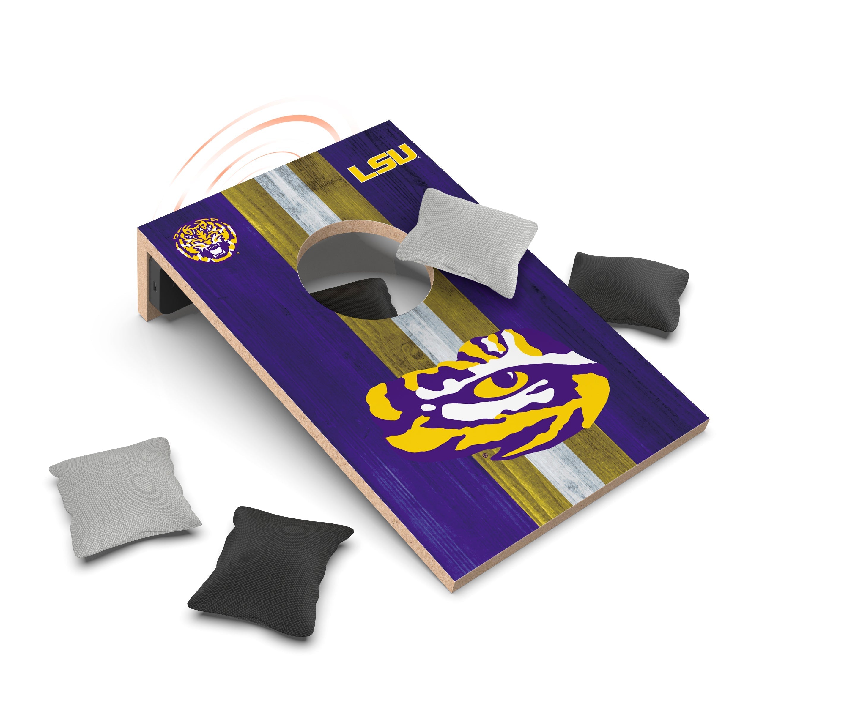 LSU Tigers NCAA Cornhole Game + Bluetooth Speaker