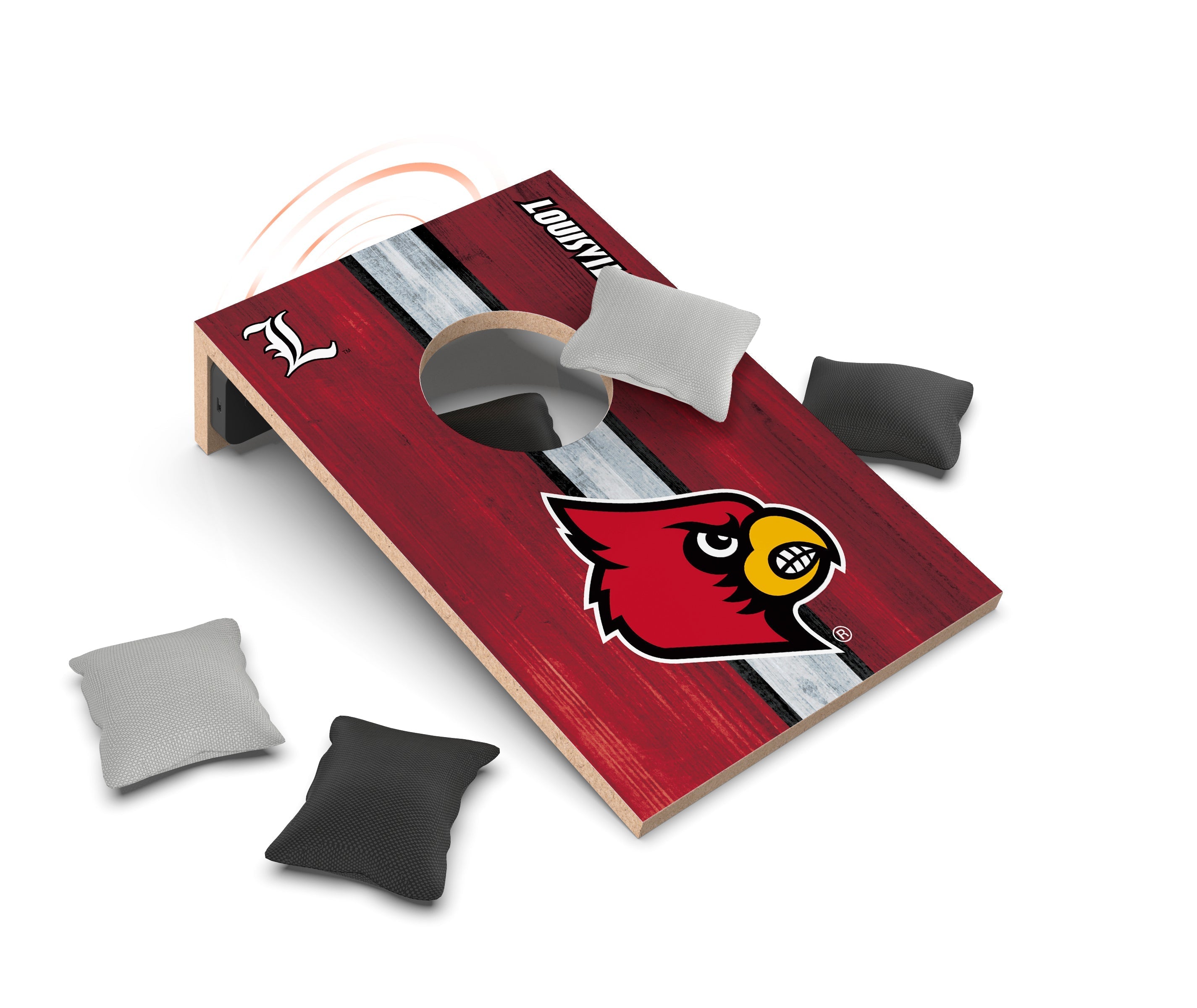 Louisville Cardinals NCAA Cornhole Game + Bluetooth Speaker