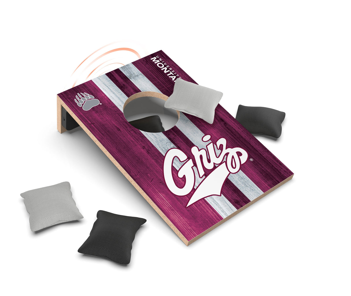Montana Grizzlies NCAA Cornhole Game + Bluetooth Speaker