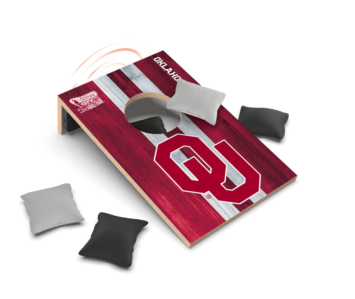 Oklahoma Sooners NCAA Cornhole Game + Bluetooth Speaker