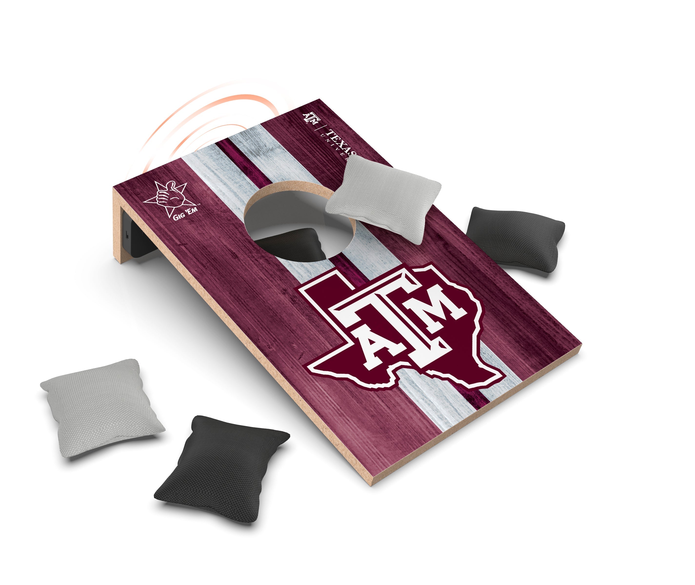 Texas A&M Aggies NCAA Cornhole Game + Bluetooth Speaker