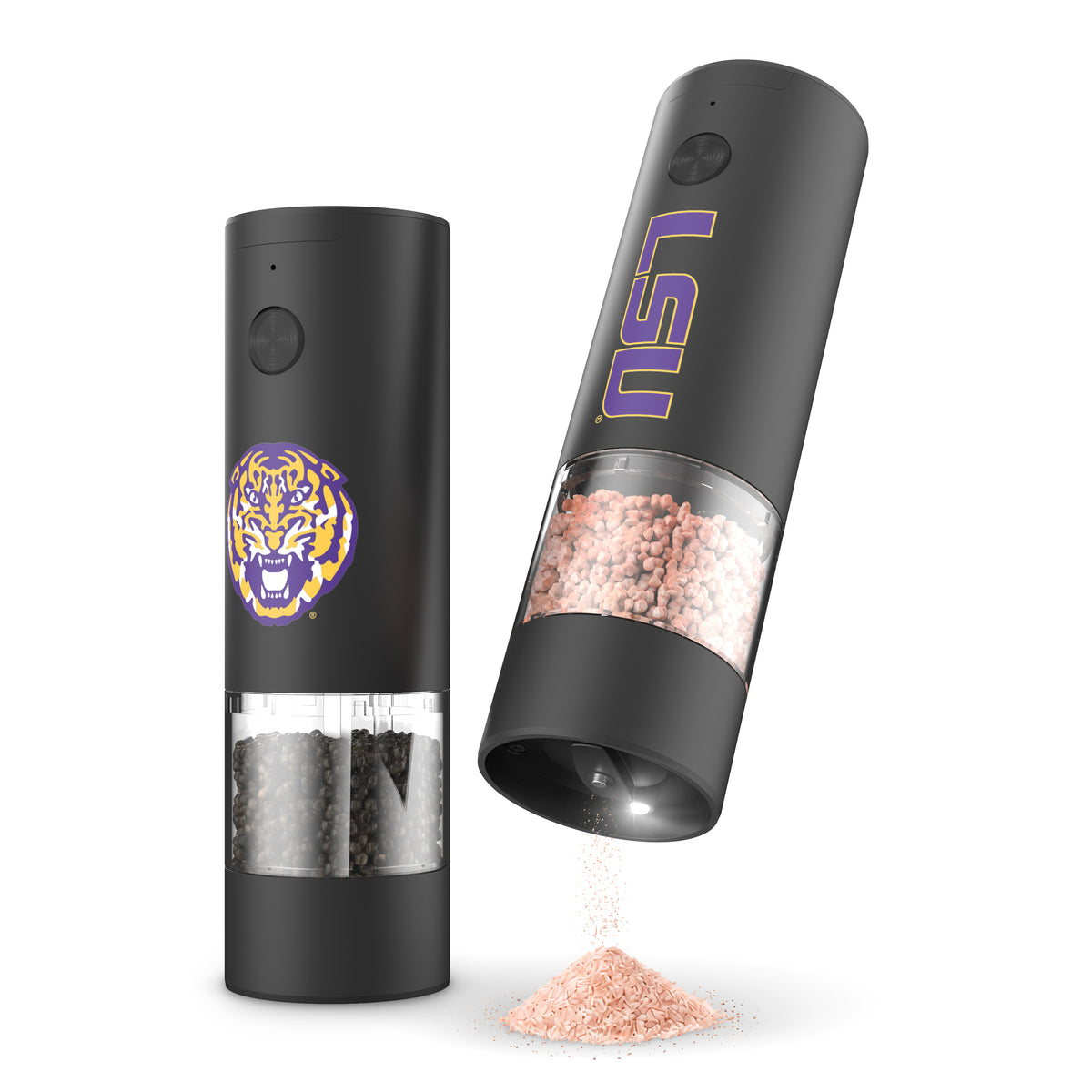 SOAR NCAA Electric Salt and Pepper Grinder Set- LSU Tigers