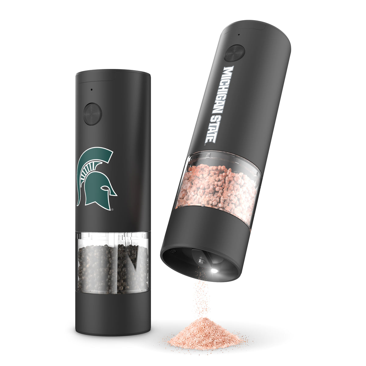 SOAR NCAA Electric Salt and Pepper Grinder Set- Michigan State Spartans
