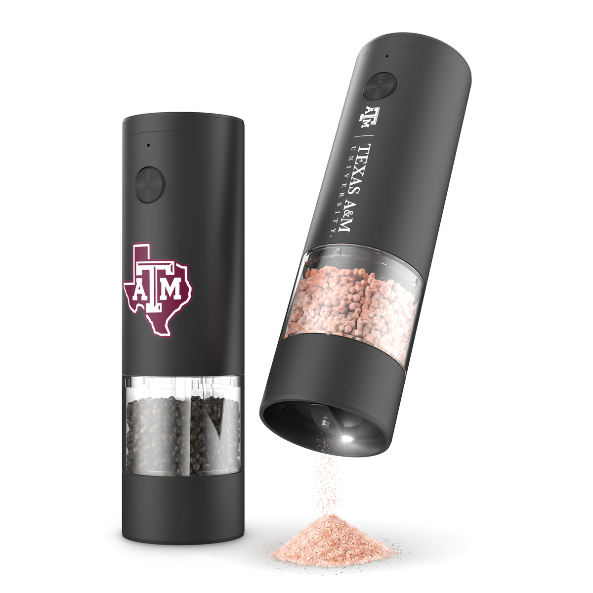 SOAR NCAA Electric Salt and Pepper Grinder Set- Texas A&M Aggies