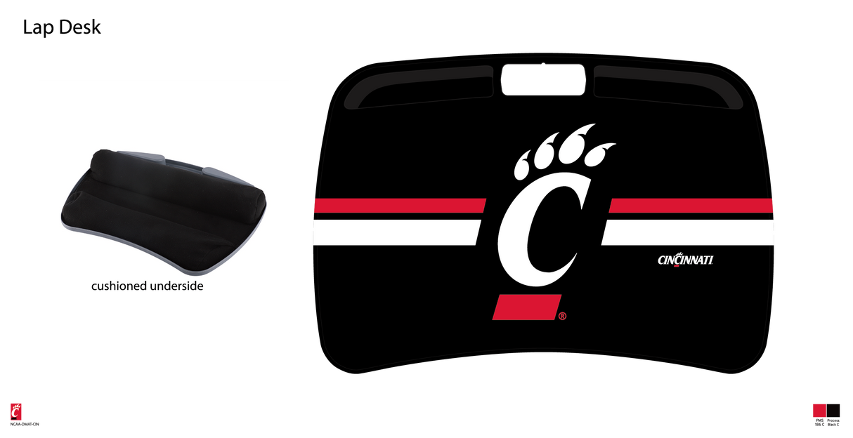 Cincinnati Bearcats NCAA Portable Lap Desk with Memory Foam