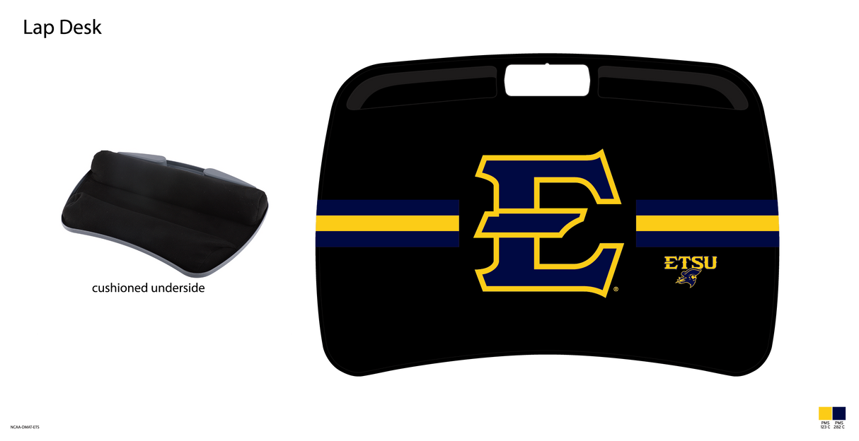 East Tennessee State NCAA Portable Lap Desk with Memory Foam