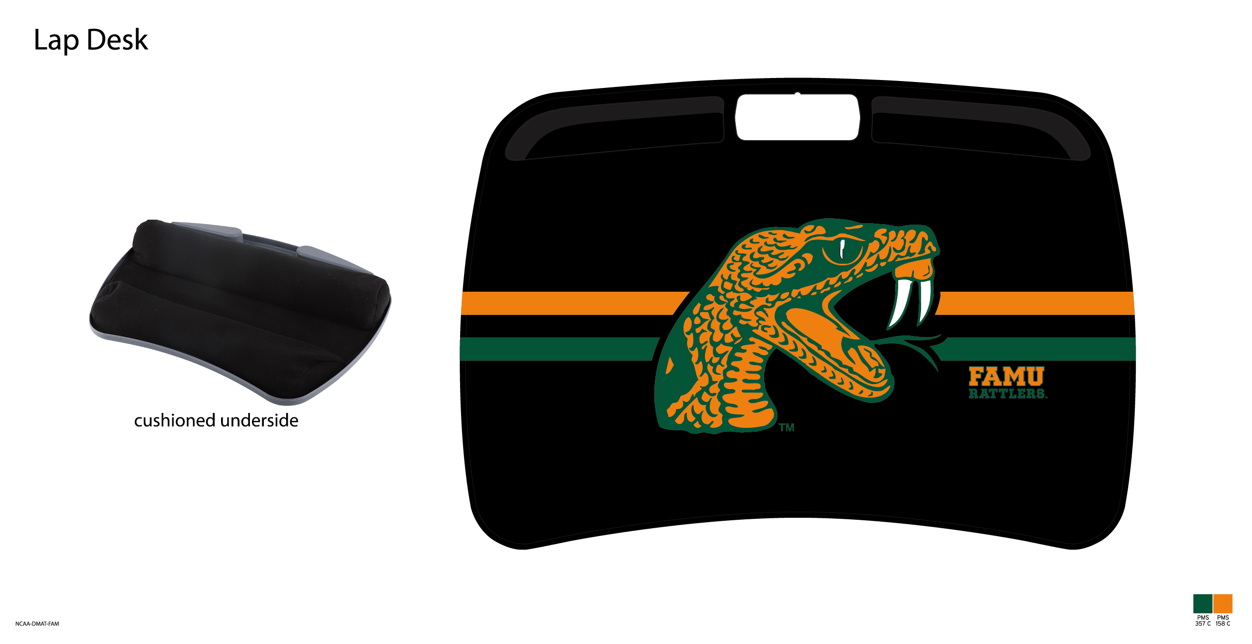 Florida A&M NCAA Portable Lap Desk with Memory Foam