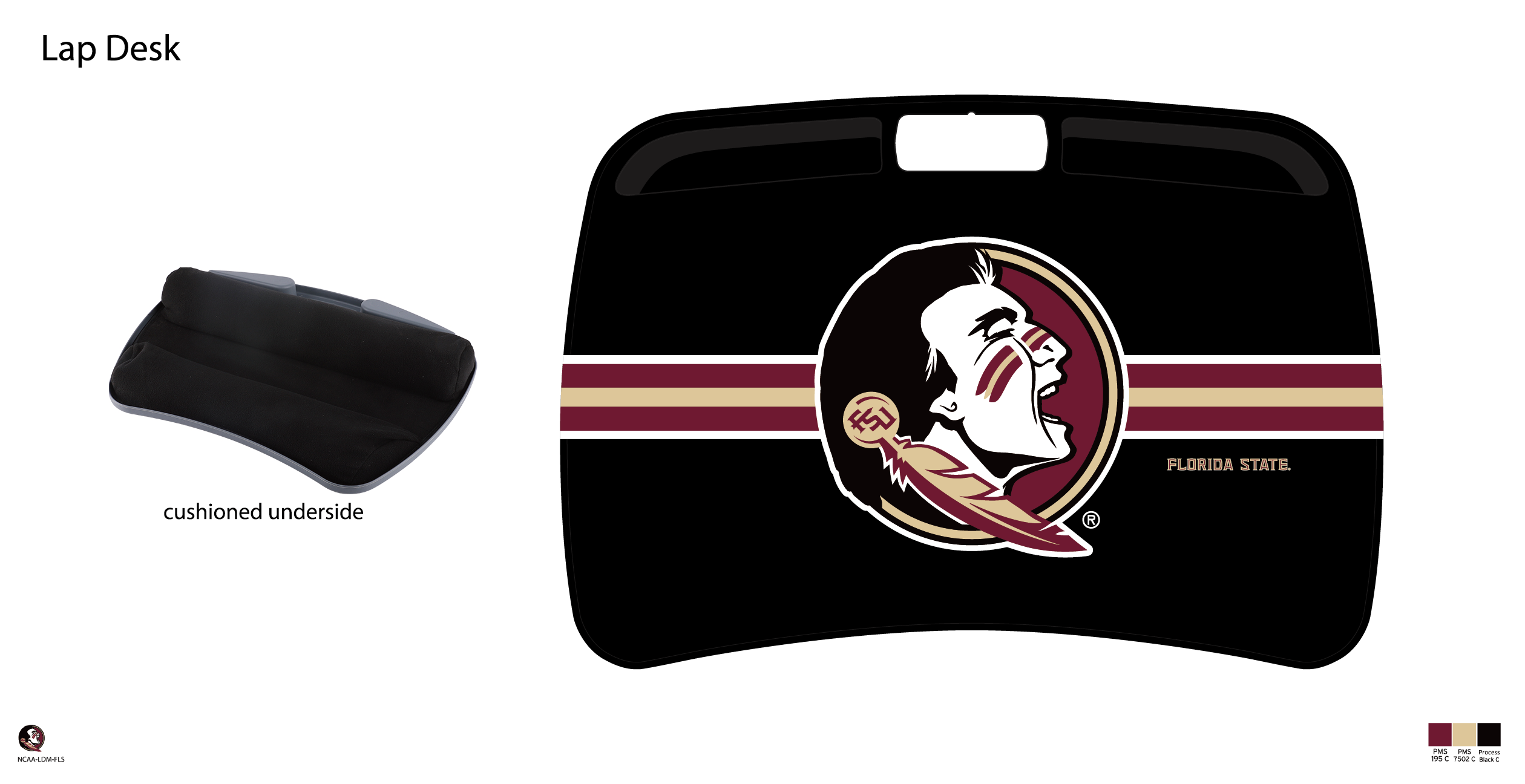 Florida State Seminoles NCAA Portable Lap Desk with Memory Foam