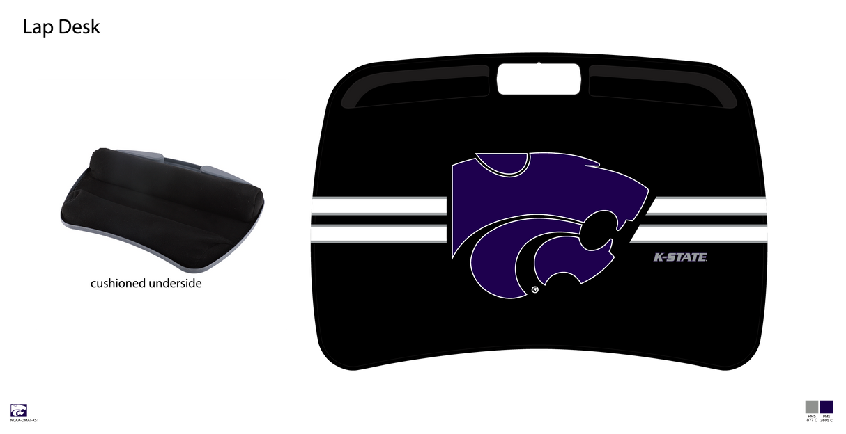 Kansas State Wildcats NCAA Portable Lap Desk with Memory Foam