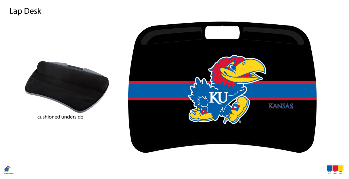 Kansas Jayhawks NCAA Portable Lap Desk with Memory Foam