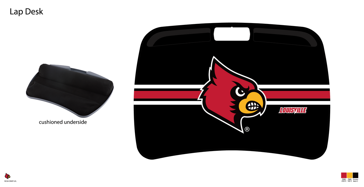 Louisville Cardinals NCAA Portable Lap Desk with Memory Foam