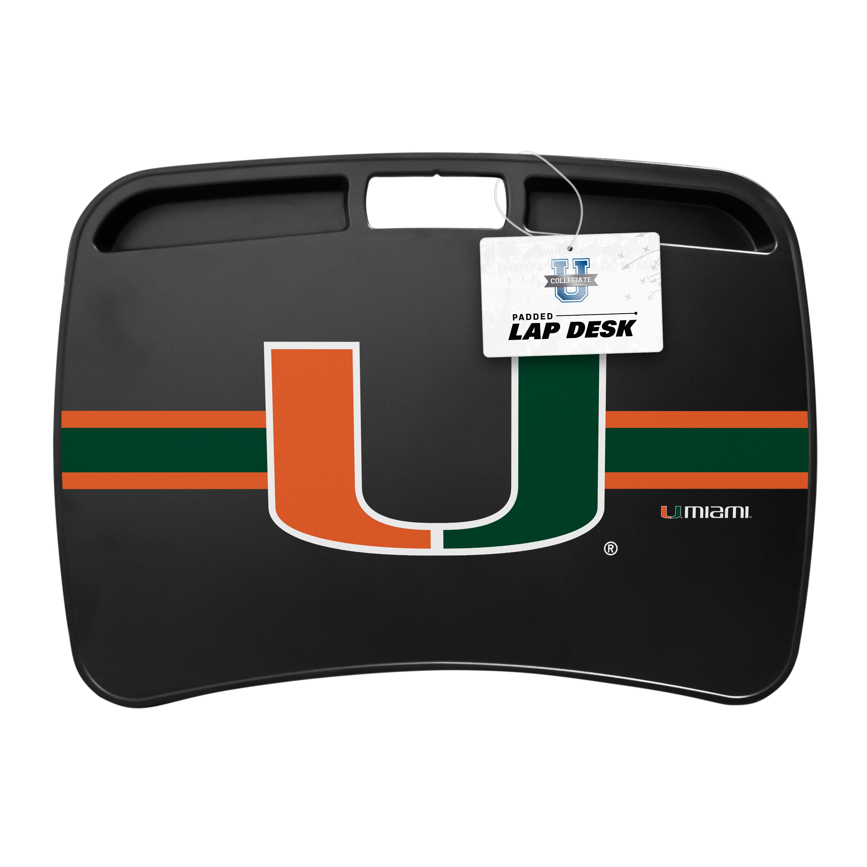 Miami Hurricanes NCAA Portable Lap Desk with Memory Foam