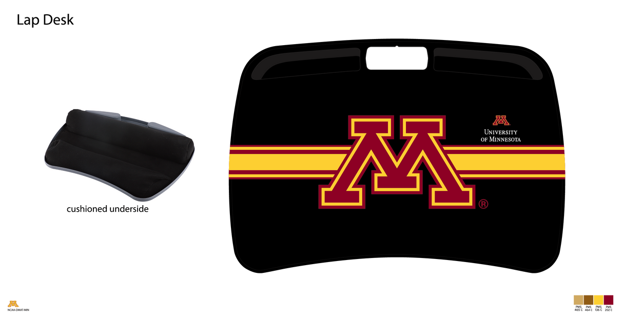 Minnesota Golden Gophers NCAA Portable Lap Desk with Memory Foam