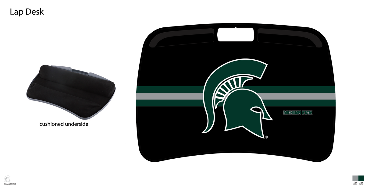 Michigan State Spartans NCAA Portable Lap Desk with Memory Foam