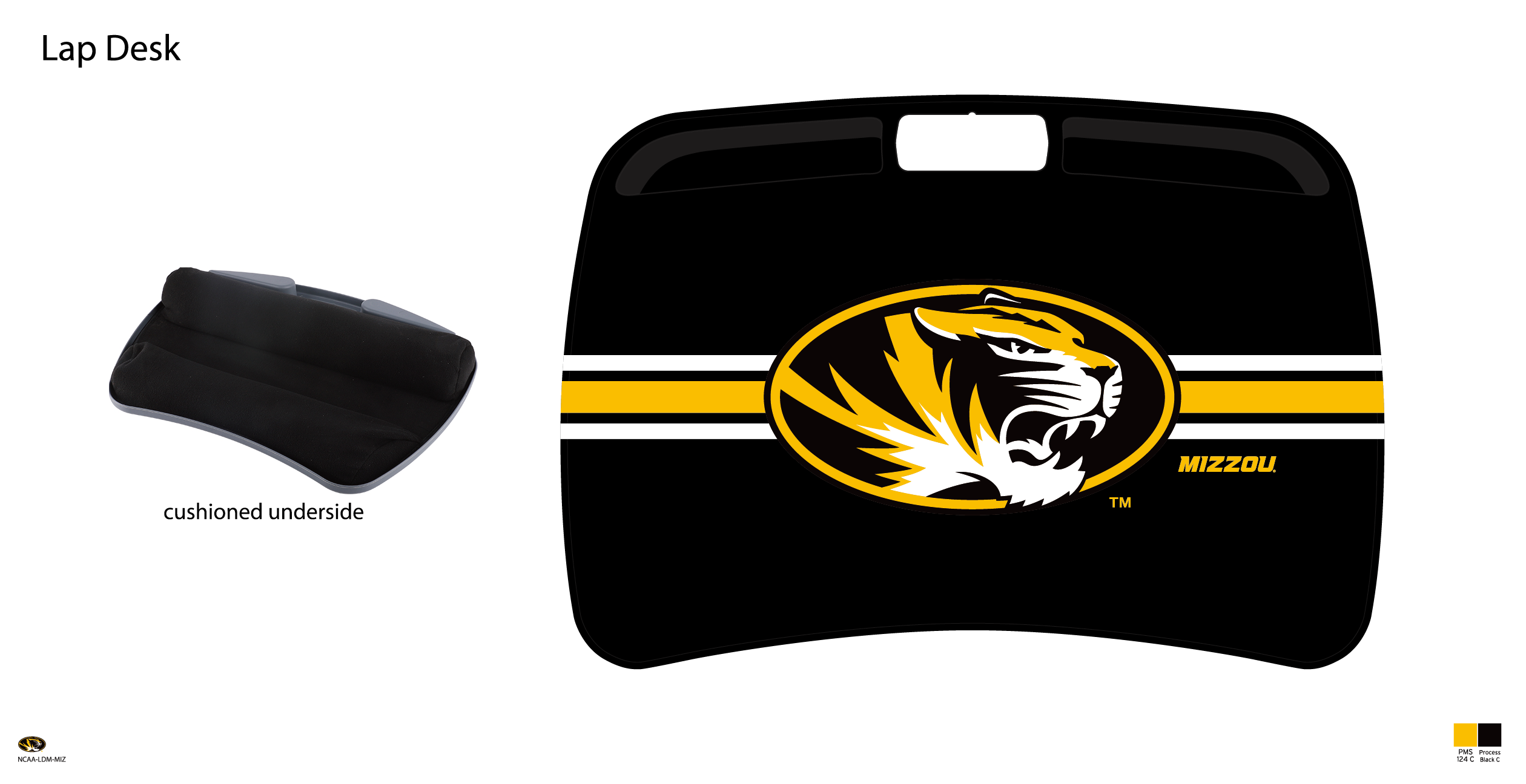 Missouri Tigers NCAA Portable Lap Desk with Memory Foam