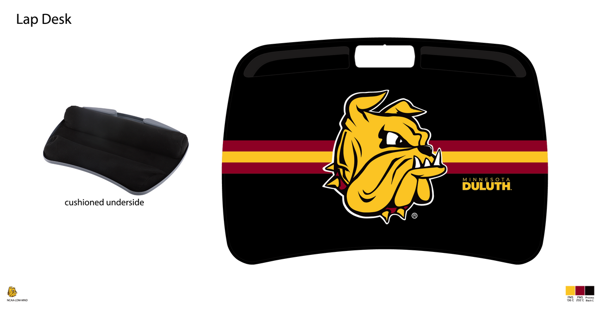 Minnesota Duluth Bulldogs NCAA Portable Lap Desk with Memory Foam