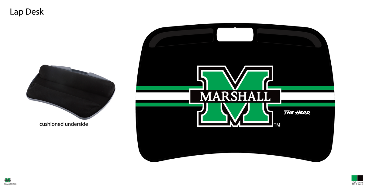 Marshall Thundering Herd NCAA Portable Lap Desk with Memory Foam