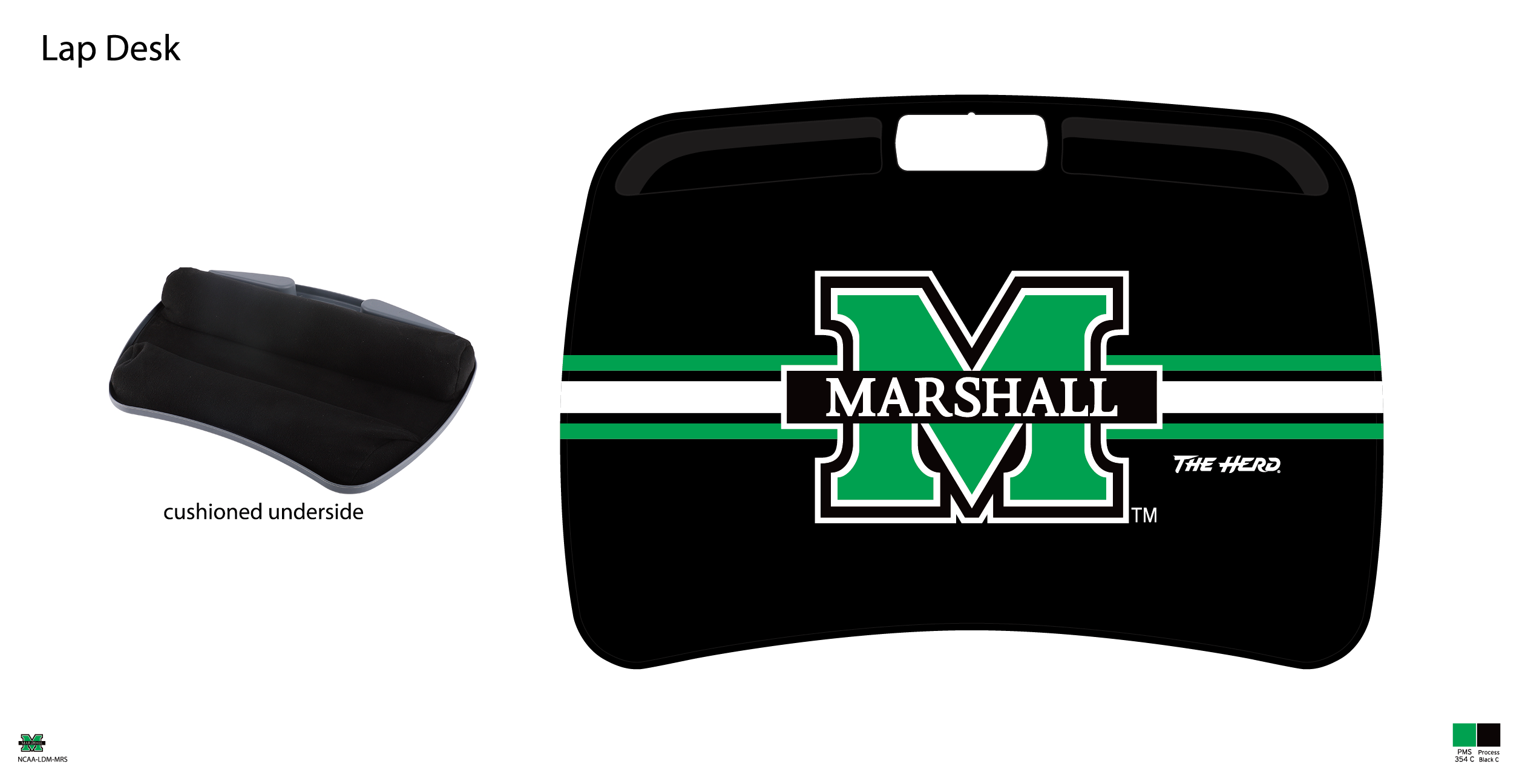 Marshall Thundering Herd NCAA Portable Lap Desk with Memory Foam