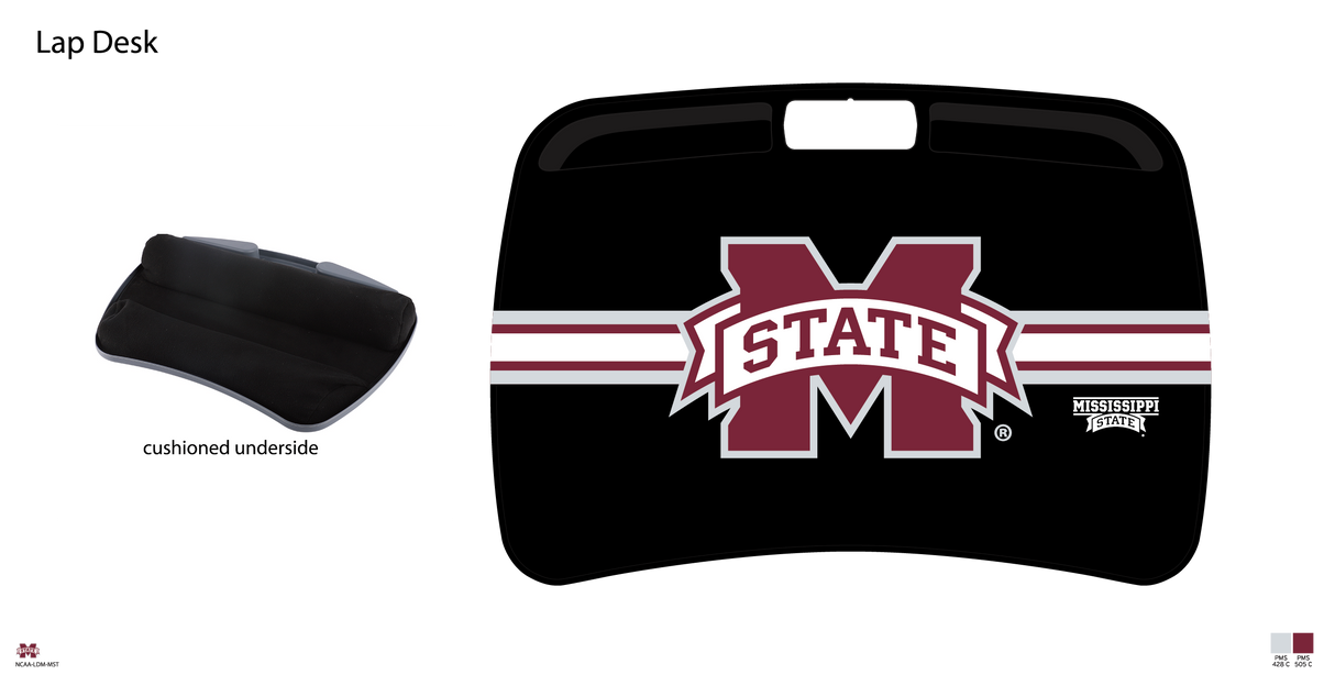 Mississippi State Bulldogs NCAA Portable Lap Desk with Memory Foam
