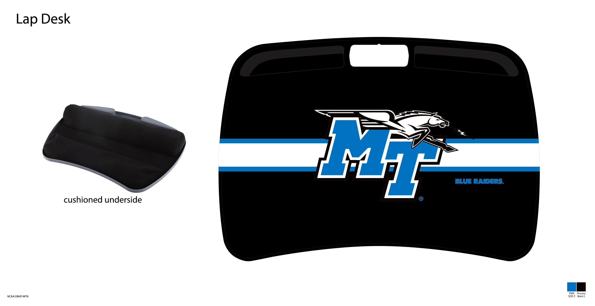 Middle Tennessee State University?NCAA Portable Lap Desk with Memory Foam