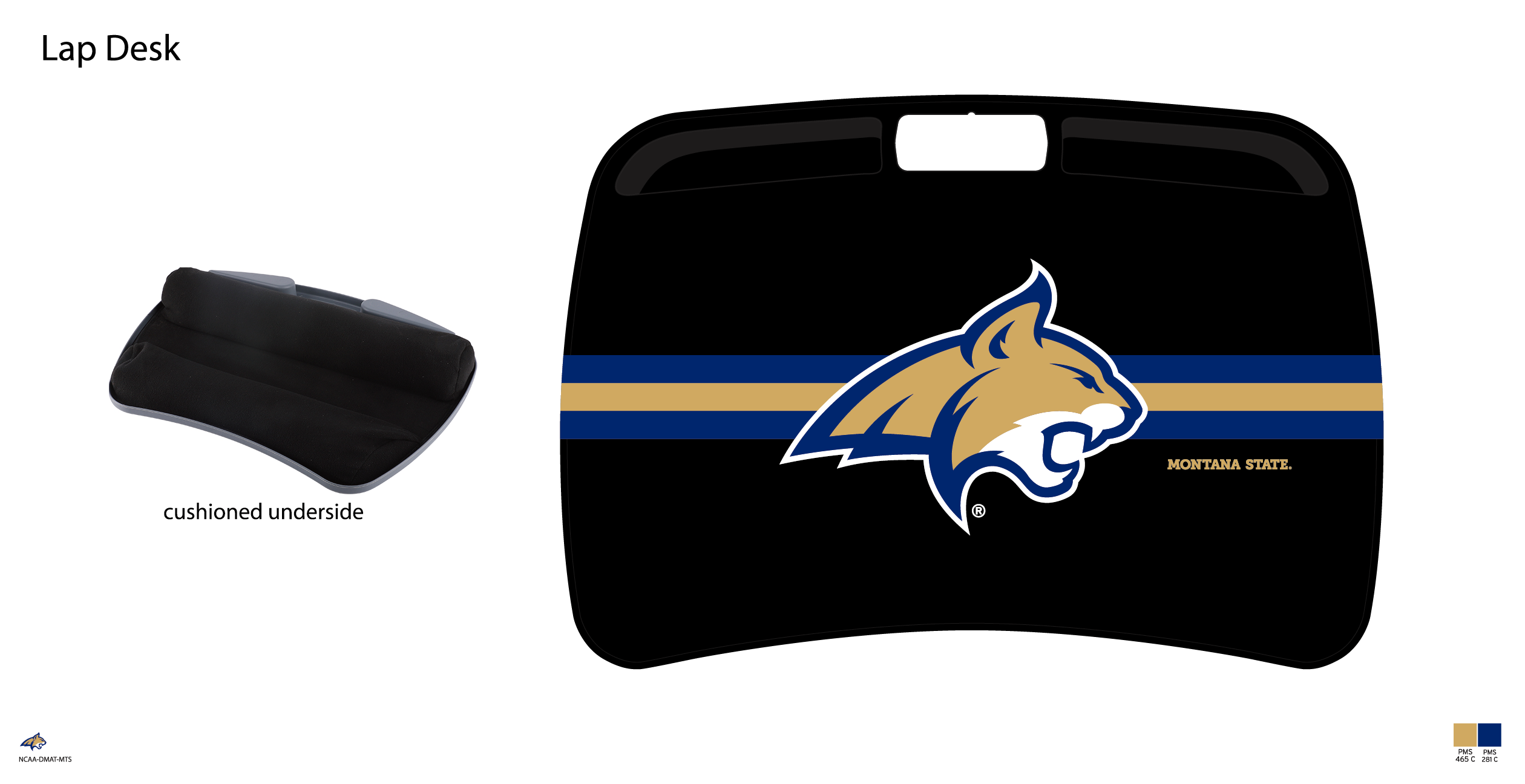 Montana State Bobcats NCAA Portable Lap Desk with Memory Foam