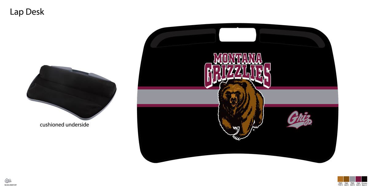 Montana Grizzlies NCAA Portable Lap Desk with Memory Foam
