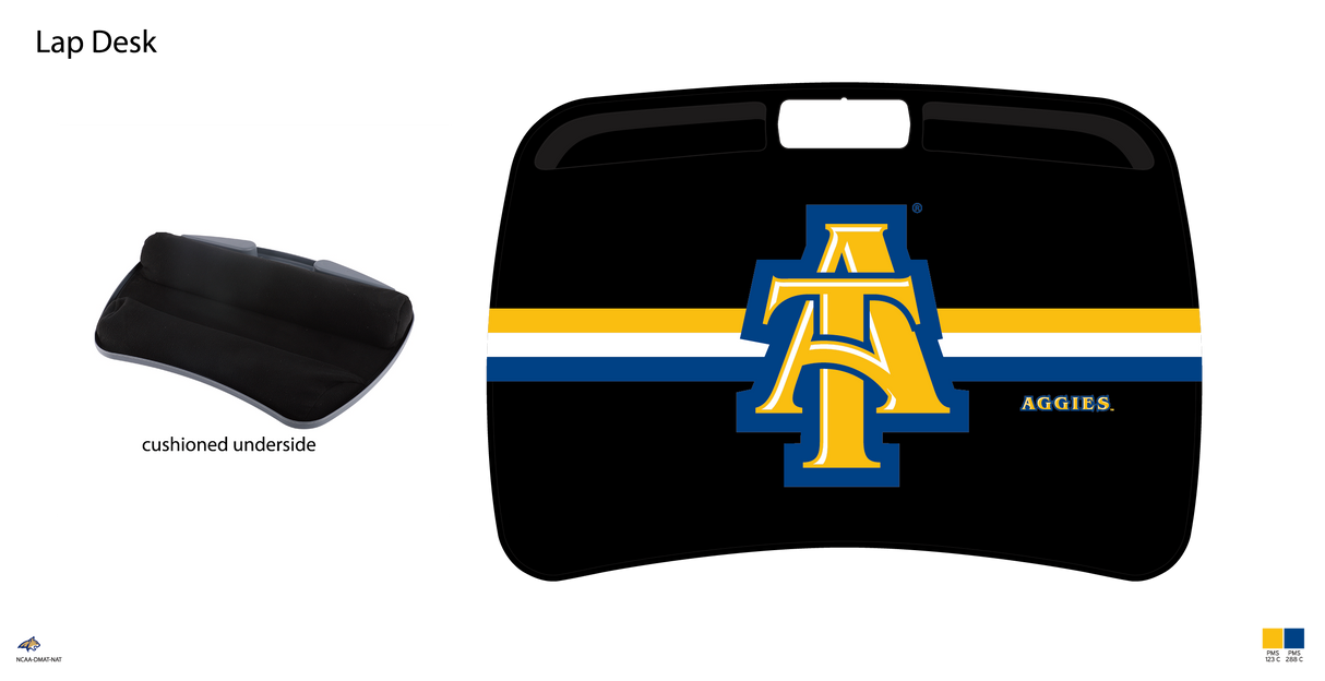 North Carolina A & T State University NCAA Portable Lap Desk with Memory Foam