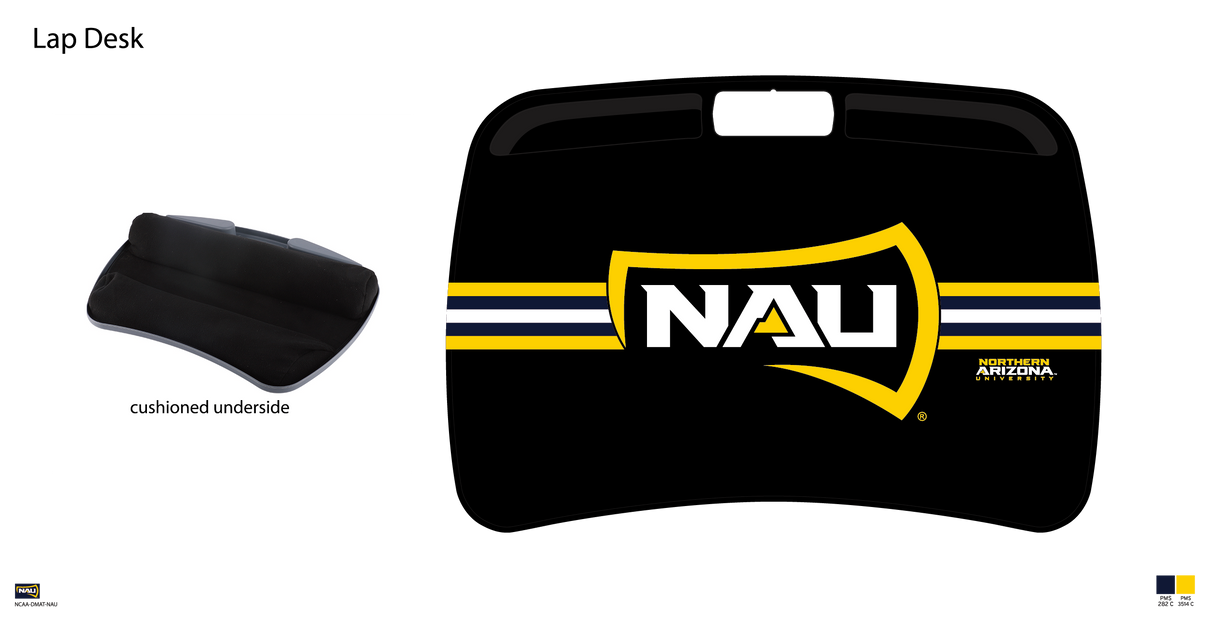 Northern Arizona Lumberjacks NCAA Portable Lap Desk with Memory Foam