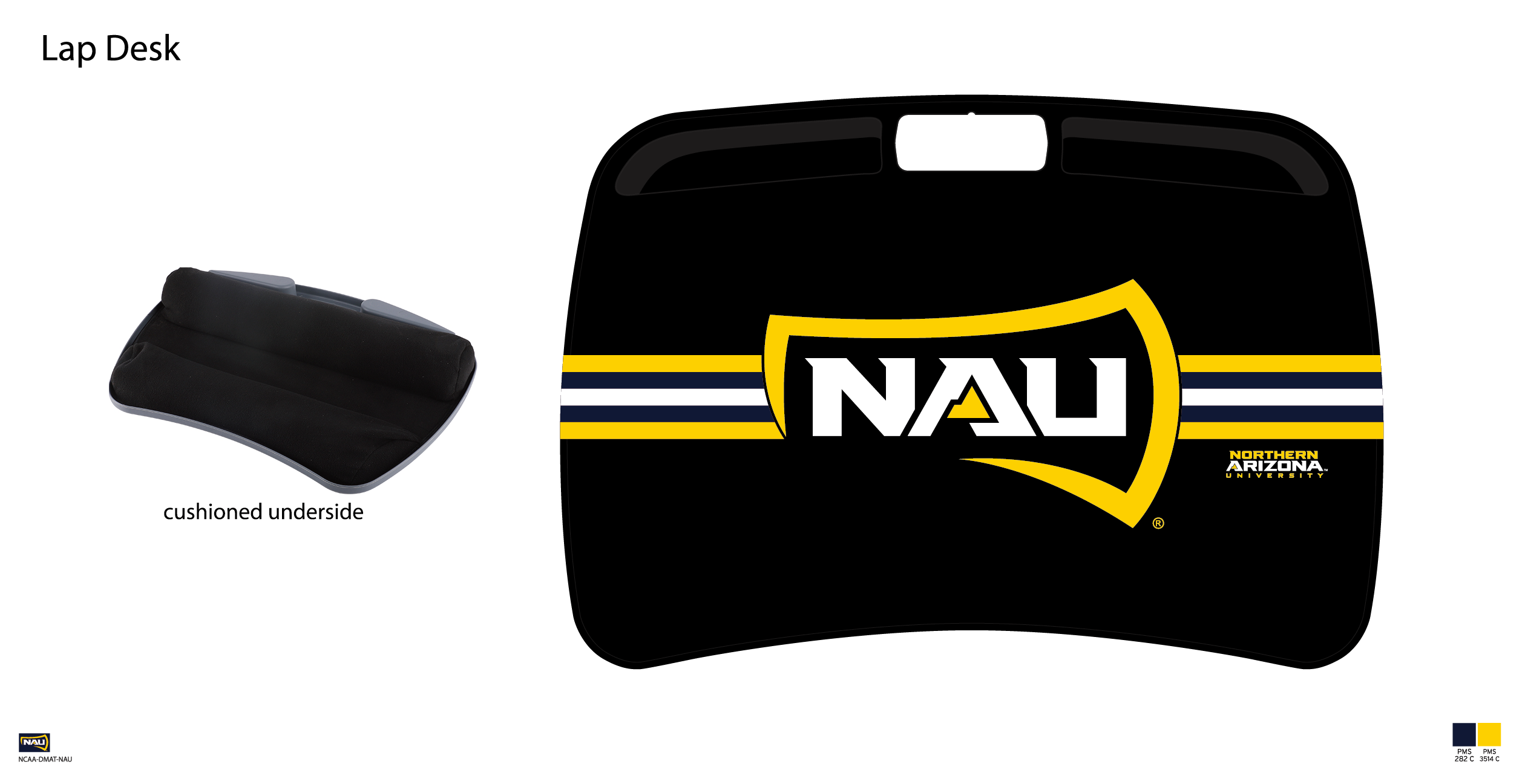 Northern Arizona Lumberjacks NCAA Portable Lap Desk with Memory Foam