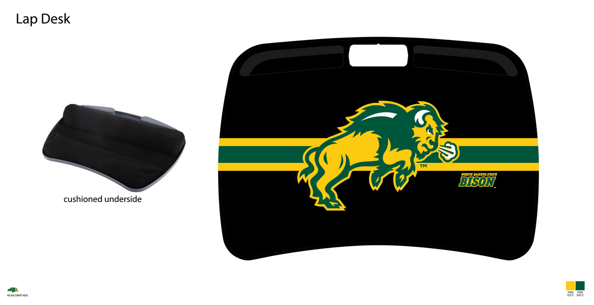 North Dakota State Bison NCAA Portable Lap Desk with Memory Foam