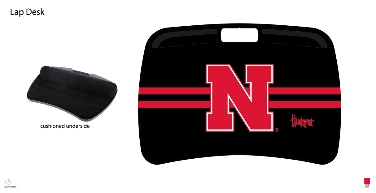 Nebraska Cornhuskers NCAA Portable Lap Desk with Memory Foam
