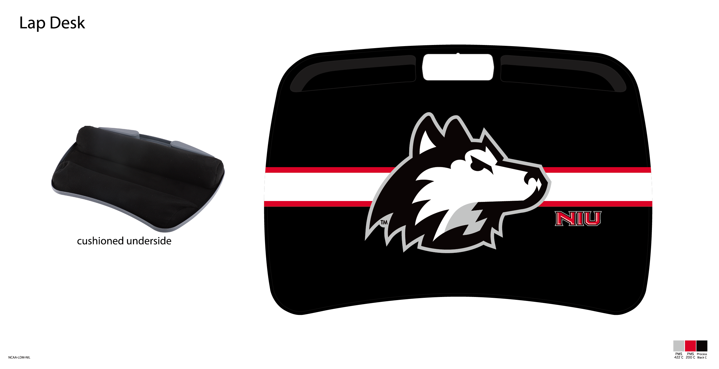 Northern Illinois University NCAA Portable Lap Desk with Memory Foam