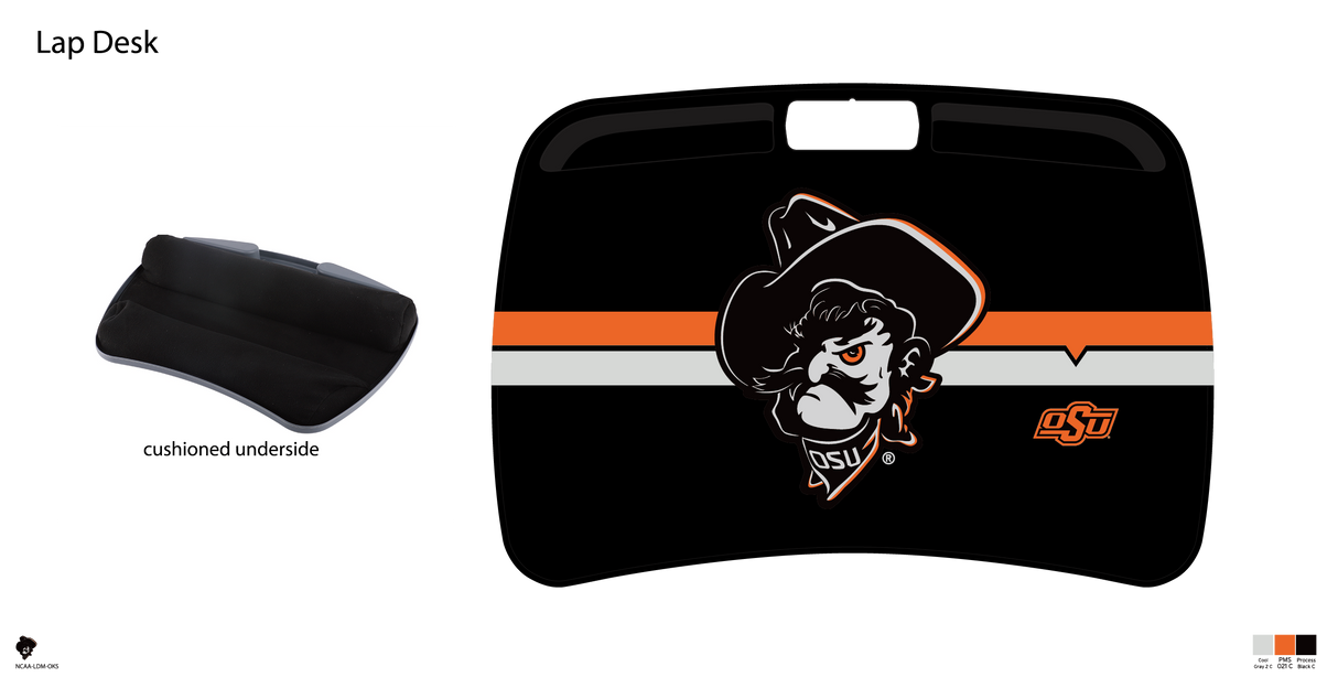 Oklahoma State Cowboys NCAA Portable Lap Desk with Memory Foam