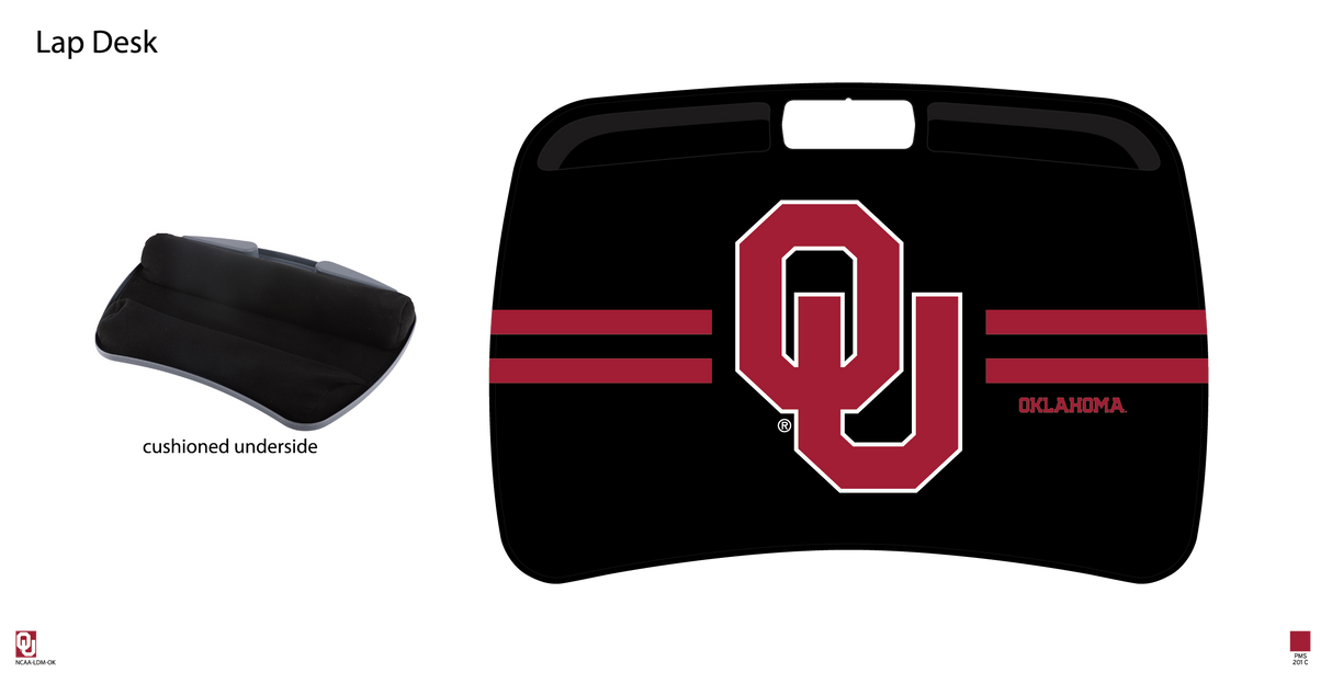 Oklahoma Sooners NCAA Portable Lap Desk with Memory Foam