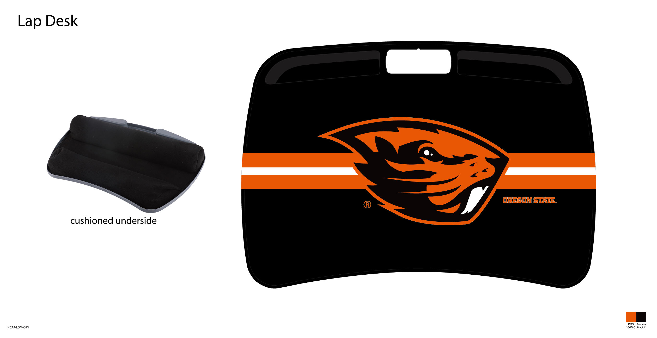 Oregon State Beavers NCAA Portable Lap Desk with Memory Foam