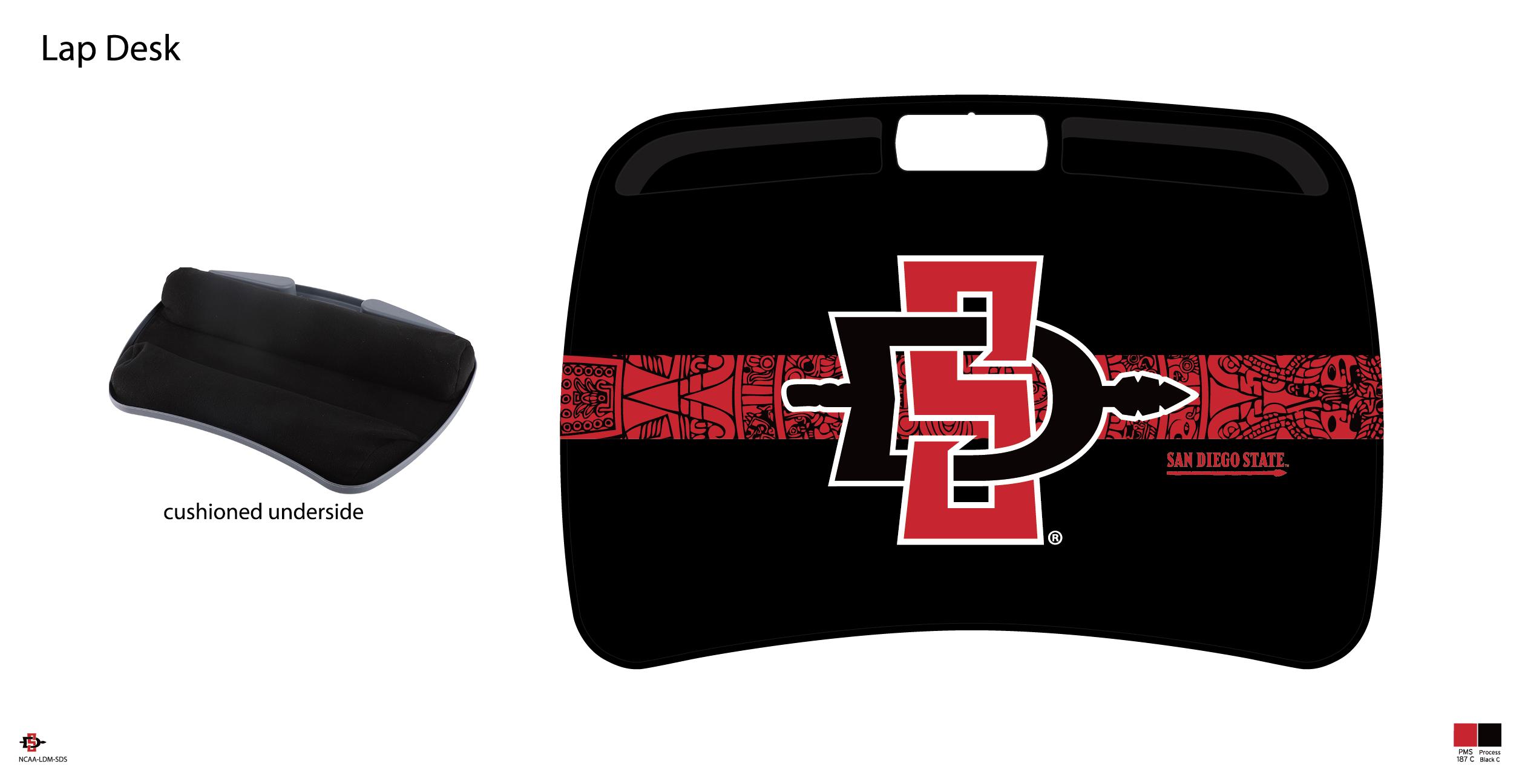 San Diego State Aztecs NCAA Portable Lap Desk with Memory Foam