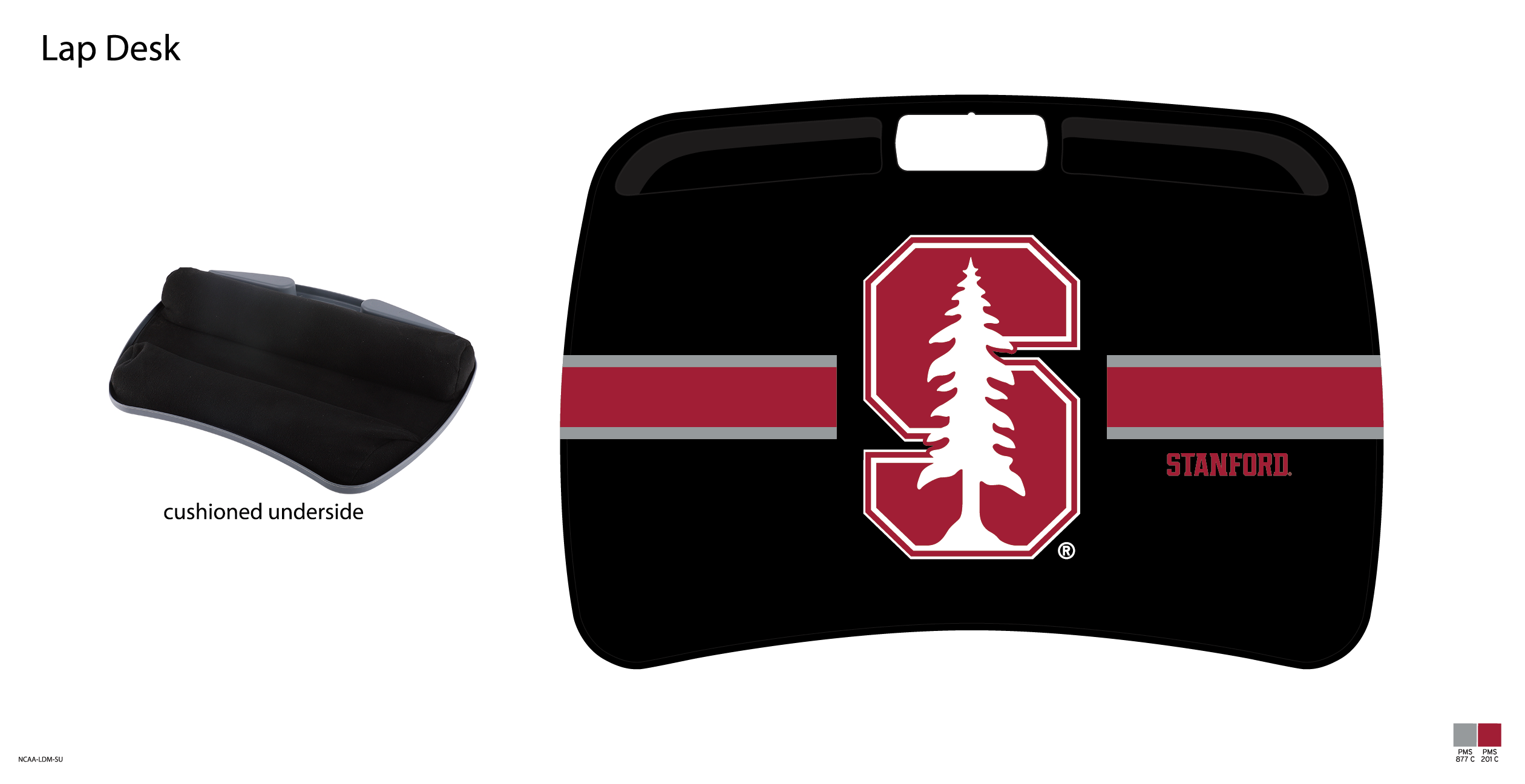 Stanford University NCAA Portable Lap Desk with Memory Foam