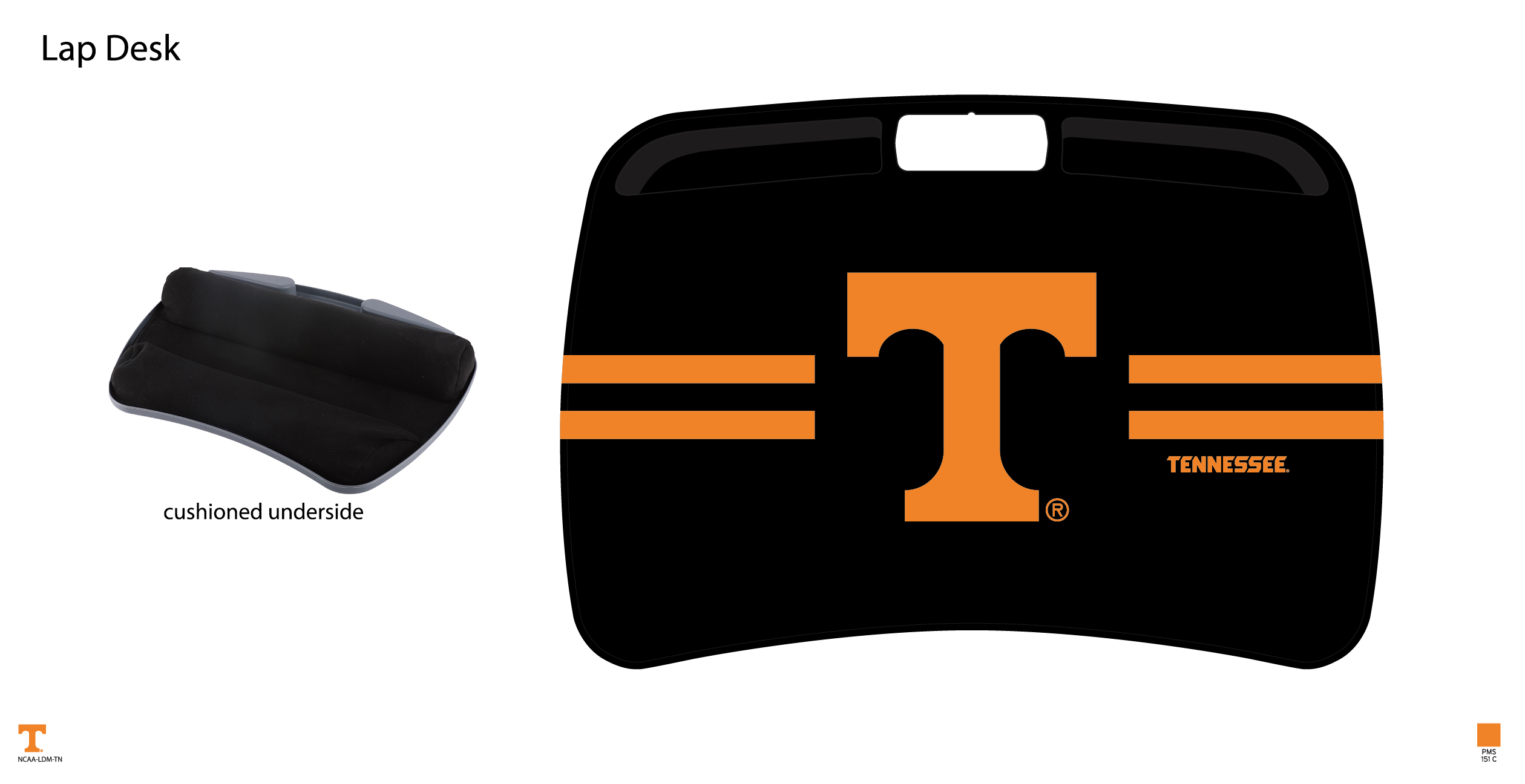 Tennessee Volunteers NCAA Portable Lap Desk with Memory Foam