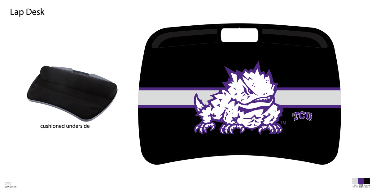 Tcu Horned Frogs NCAA Portable Lap Desk with Memory Foam