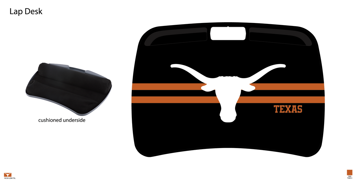 Texas Longhorns NCAA Portable Lap Desk with Memory Foam