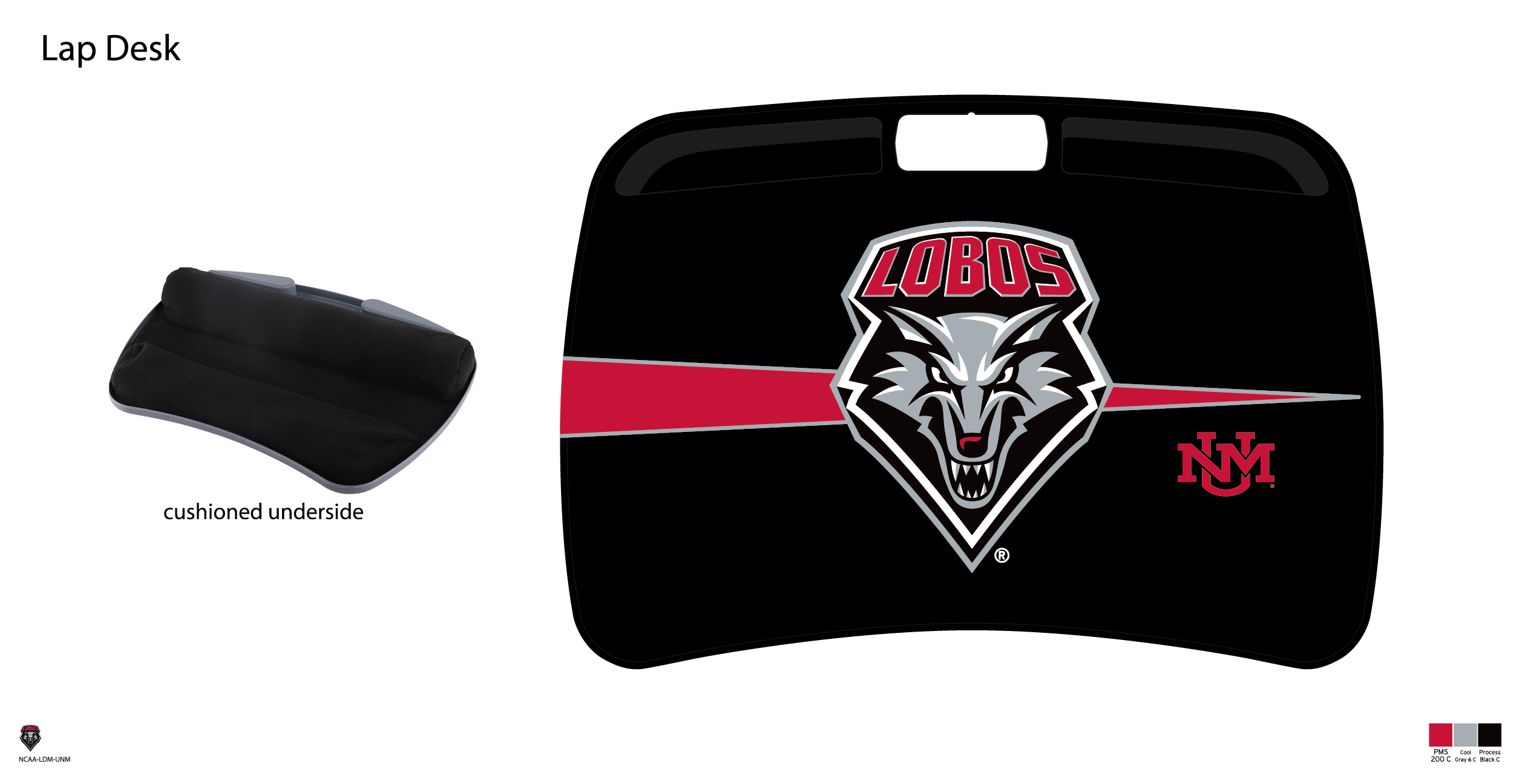 New Mexico Lobos NCAA Portable Lap Desk with Memory Foam