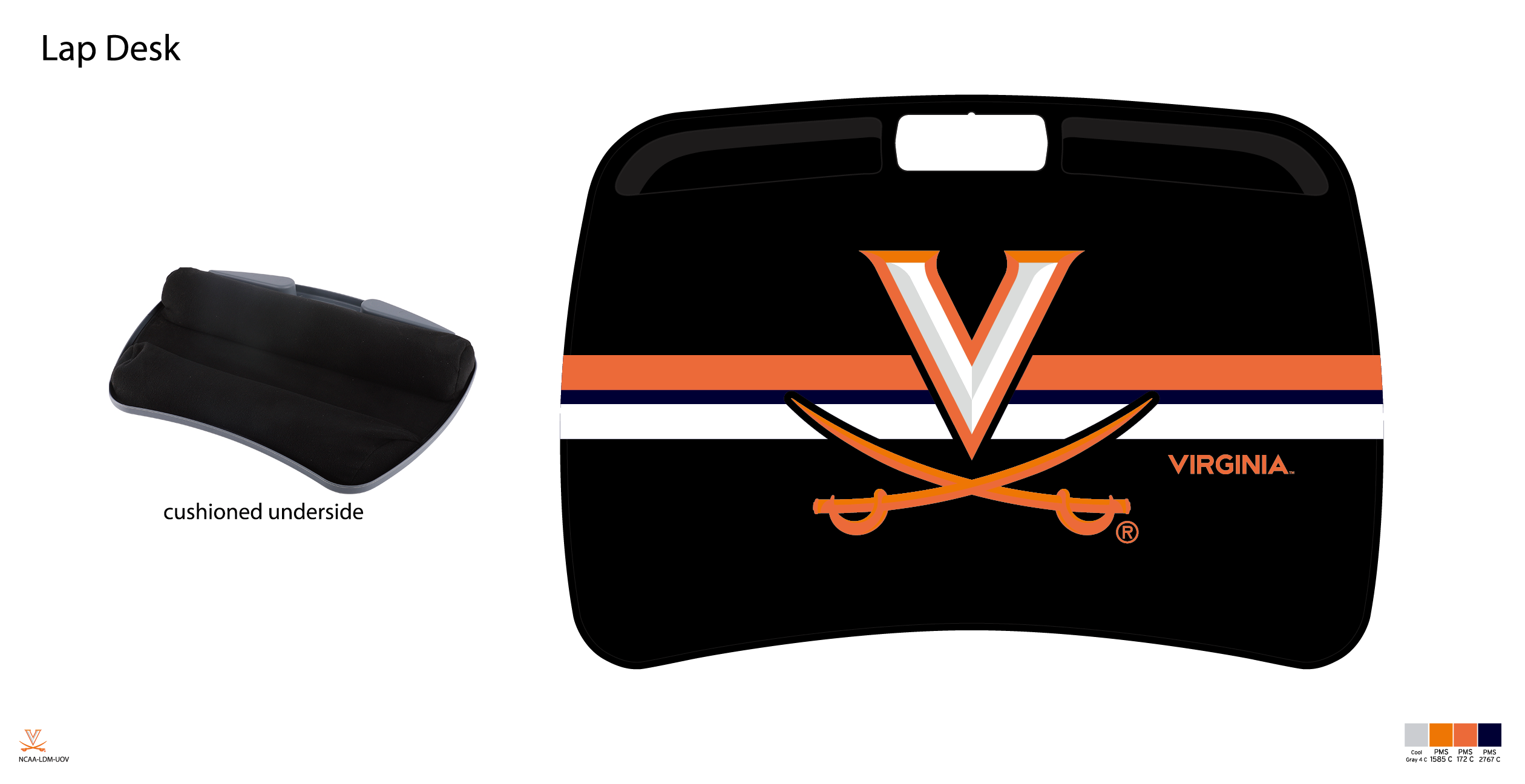 Virginia Cavaliers NCAA Portable Lap Desk with Memory Foam