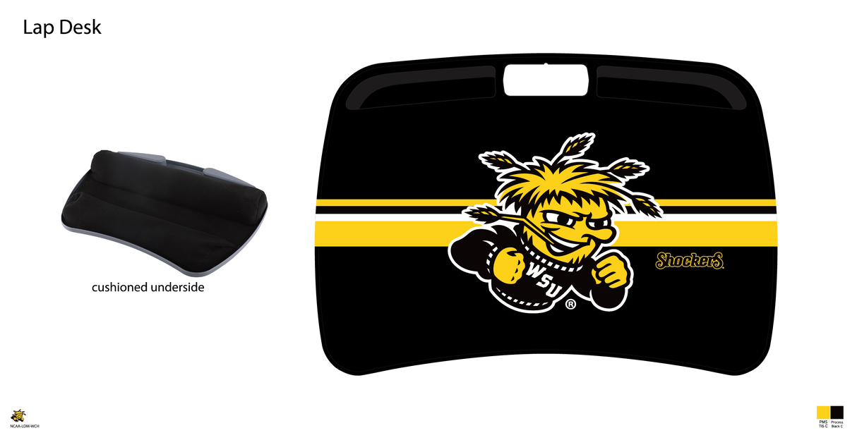 Wichita State Shockers NCAA Portable Lap Desk with Memory Foam