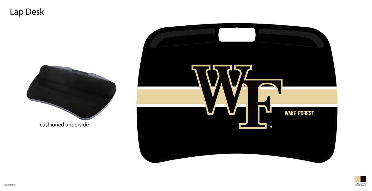 Wake Forest Demon Deacons NCAA Portable Lap Desk with Memory Foam